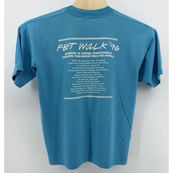 Vintage 90s Fruit of the Loom Best Pet Walk 1996 T-Shirt Size XL Single Stitch - Picture 4 of 10